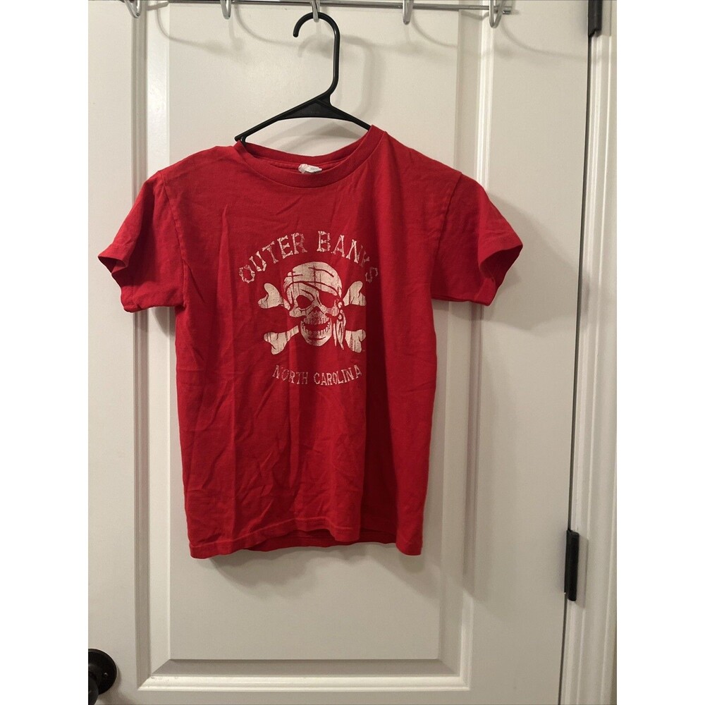 Delta Boys Graphic Short Sleeve T-Shirt Outer Banks North Carolina Size M Red